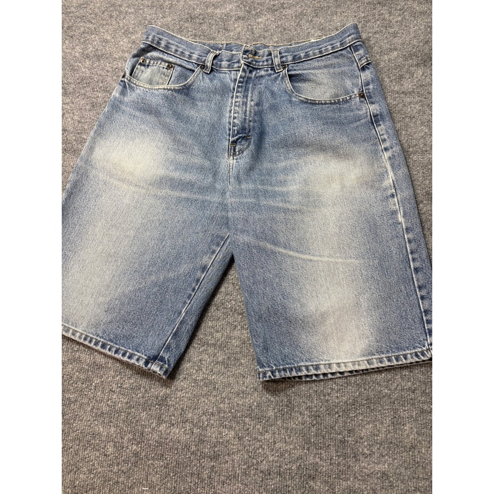 AXJ American Xtreme Jeans Mens Light Wash Denim Shorts Size 34 Blue Vintage